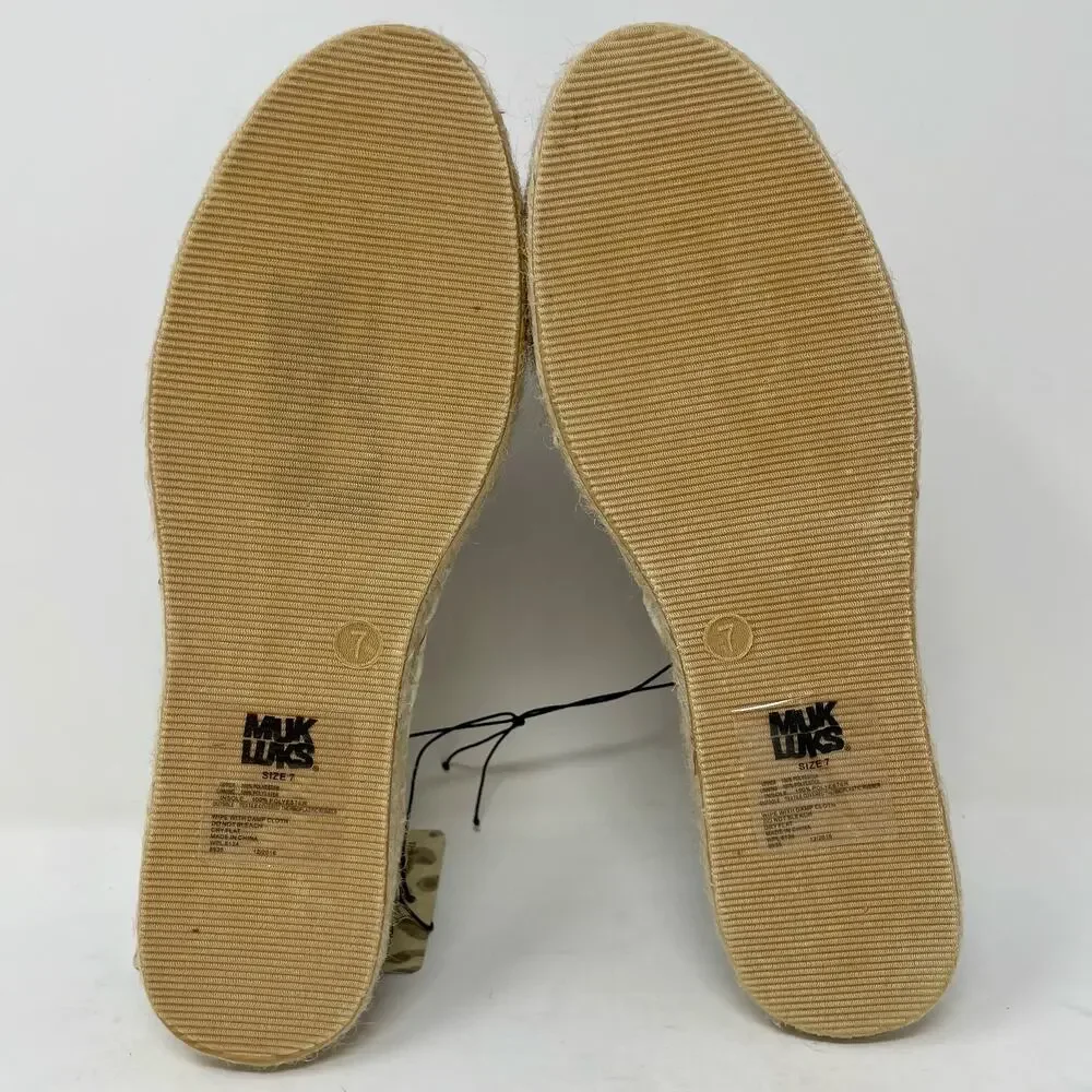 NEW Mukluks Birte Espadrille Flats Sequins Womens Size 7